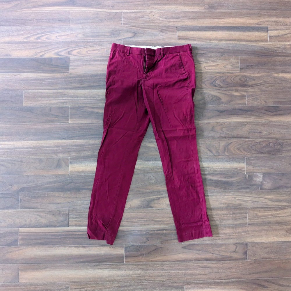Burgundy Slim Fit Pants